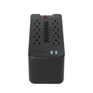 Regulador automático de voltaje 1200VA/600W, 8 slds, 2 USB-120V - 1 año de garanta - FVR-1221USB
