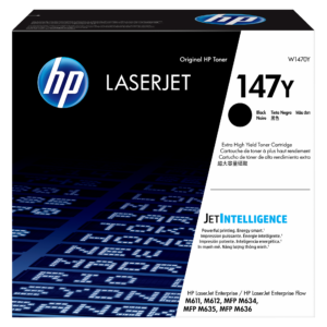 HP 147Y - Rendimiento extra alto - negro - original - LaserJet - cartucho de tóner (W1470Y) - para LaserJet Enterprise MFP M634, MFP M637; LaserJet Enterprise Flow MFP M634, MFP M635