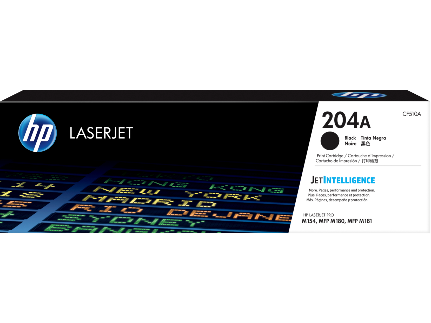 HP 204A - Negro - original - LaserJet - cartucho de tóner (CF510A) - para Color LaserJet Pro M154a, M154nw, MFP M180n, MFP M180nw