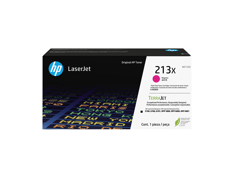 HP 213X - Alto rendimiento - magenta - original - LaserJet - cartucho de tóner (W2133X) - para Color LaserJet Enterprise 5700dn, 6700dn, MFP 6800dn