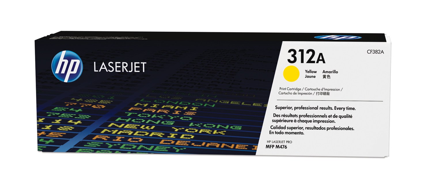 HP 312A - Amarillo - original - LaserJet - cartucho de tóner (CF382A) - para Color LaserJet Pro MFP M476dn, MFP M476dw, MFP M476nw