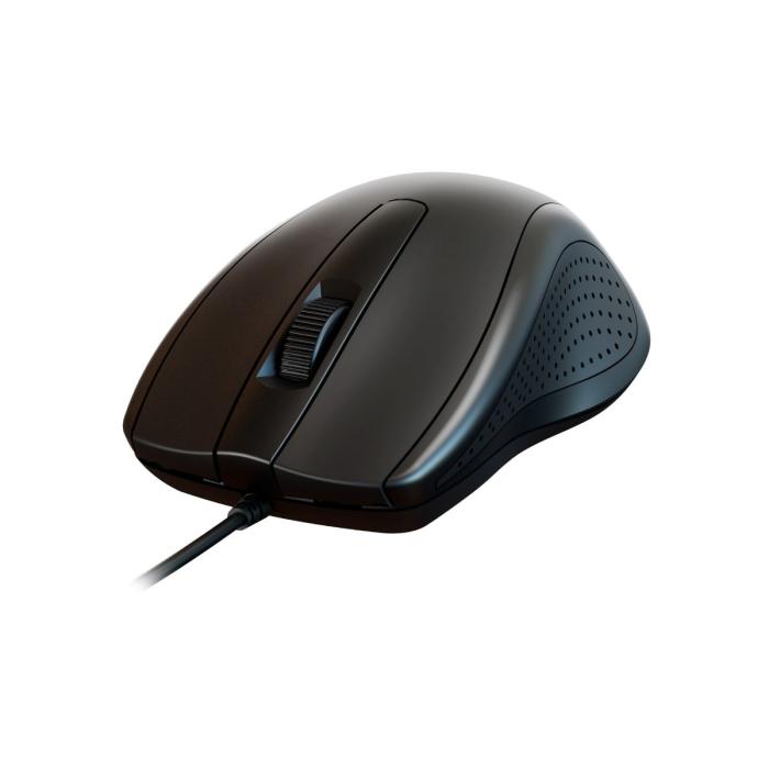Xtech - XTM-206 - Mouse - USB - Wired - Black - Ambidextrous 3Button 1200 dpi