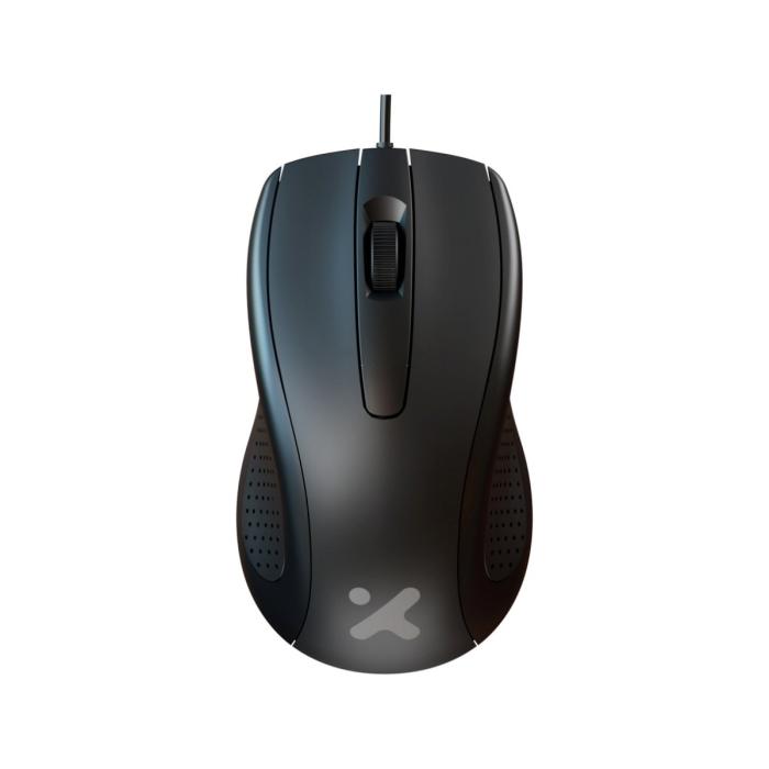 Xtech - XTM-206 - Mouse - USB - Wired - Black - Ambidextrous 3Button 1200 dpi
