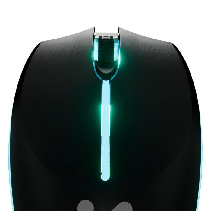 Xtech - XTM-318 - Mouse - 2.4 GHz - Wireless - Black - 4 buttons with Light 3200 dpi