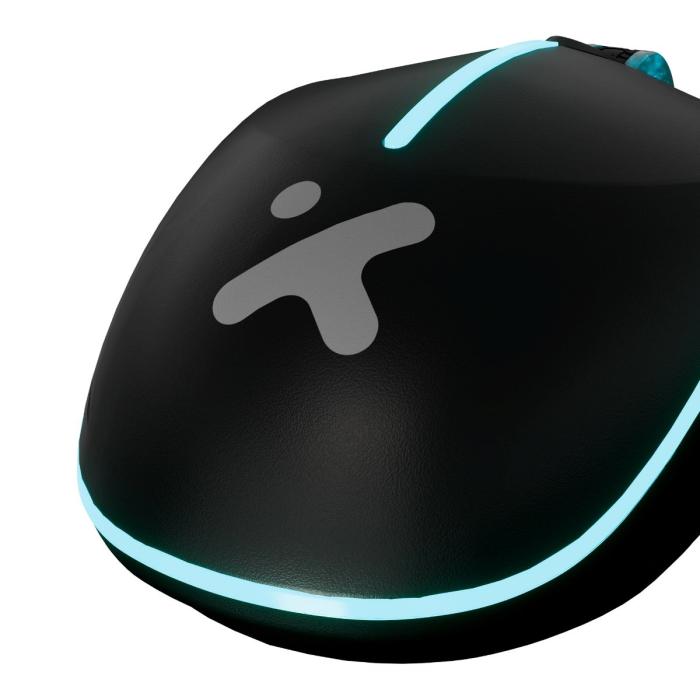 Xtech - XTM-318 - Mouse - 2.4 GHz - Wireless - Black - 4 buttons with Light 3200 dpi