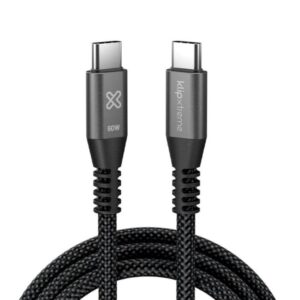 Klip Xtreme - USB cable - 24 pin USB-C - 1 m - Black - 60W Braided Fast charging
