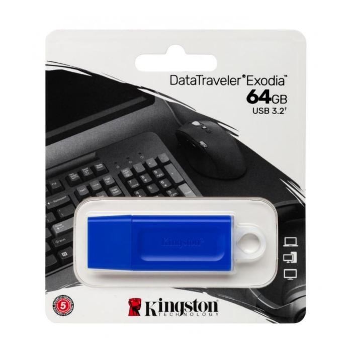 Kingston DataTraveler - Unidad flash USB - USB 3.0 - 64 GB - Azul
