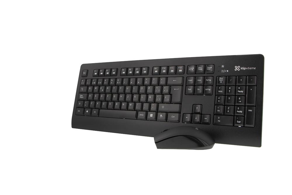 Klip Xtreme KCK-265S - Juego de teclado y ratón - inalámbrico - 2.4 GHz - impermeable