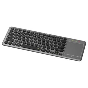 Klip Xtreme - Keyboard - Spanish - Wireless - 2.4 GHz / Bluetooth 5.0 - Gray / Black - Dual Connection / Touchpad
