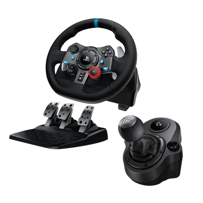 Logitech G29 Driving Force - Juego de volante y pedales - cableado - para PC, Sony PlayStation 3, Sony PlayStation 4