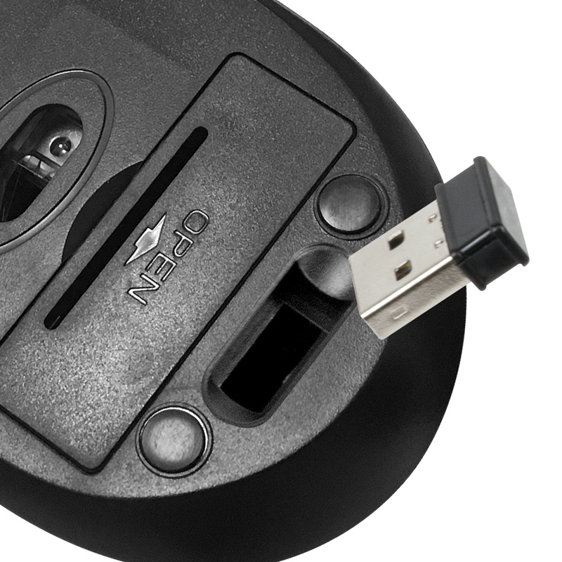 Klip Xtreme KMW-330 Vector - Ratón - ergonómico - óptico - 6 botones - inalámbrico - 2.4 GHz - receptor inalámbrico USB - negro