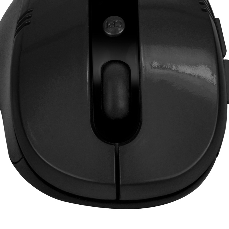 Klip Xtreme KMW-330 Vector - Ratón - ergonómico - óptico - 6 botones - inalámbrico - 2.4 GHz - receptor inalámbrico USB - negro