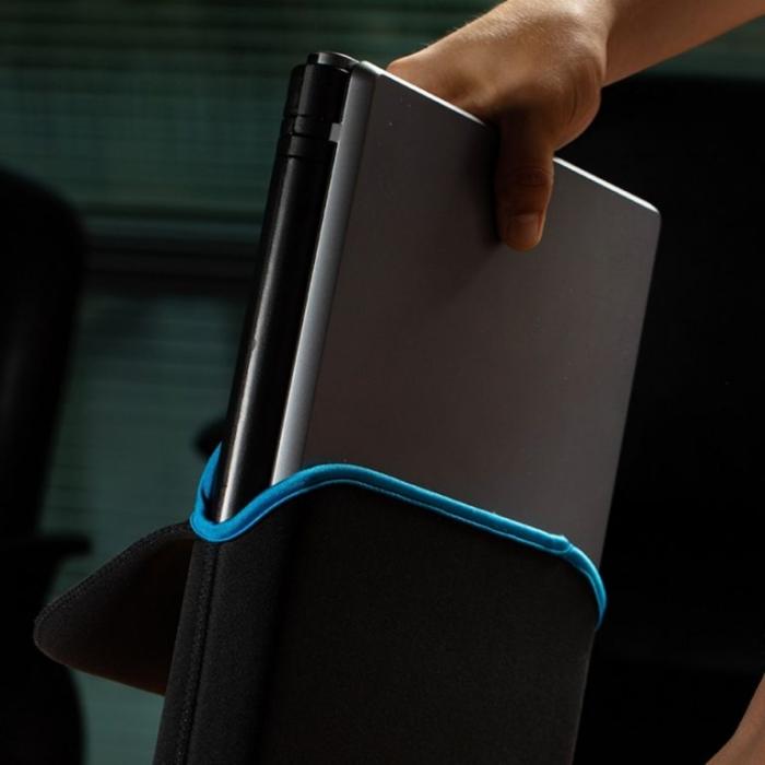 Klip Xtreme - Notebook sleeve - 14.1 in - Black blue - neoprene reversable