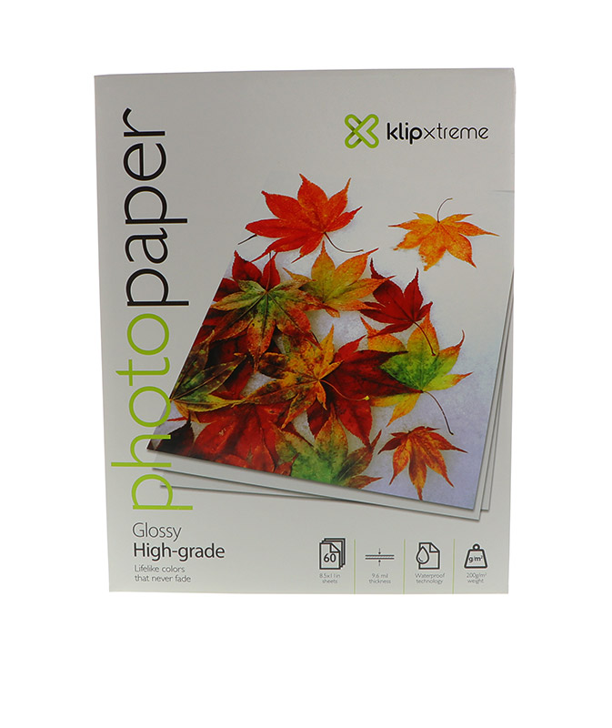 Klip Xtreme KPG-160 - Brillante - ANSI A (Letter) (216 x 279 mm) - 200 g/m² - 60 hoja(s) papel fotográfico brillante