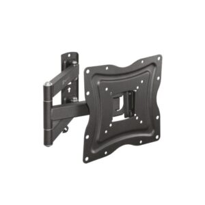 Klip Xtreme KPM-875 - Kit de montaje (placa de contacto, soporte para montaje en pared, brazo oscilante doble) - para pantalla plana - acero con recubrimiento en polvo - negro - tamaño de pantalla: 13"-46" - interfaz de montaje: hasta 400 x 400 mm - se puede instalar en la pared