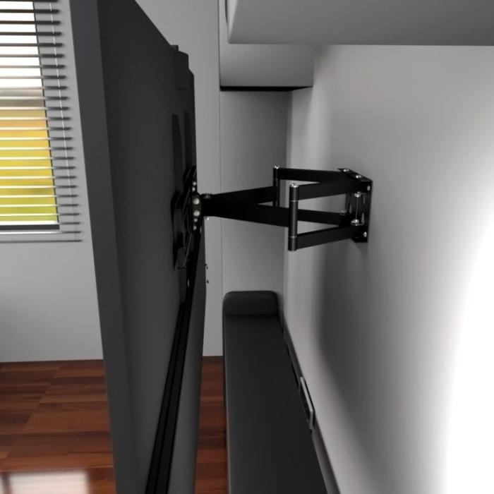 Klip Xtreme KPM-935 - Abrazadera - para pantalla plana - acero de calibre pesado - negro - tamaño de pantalla: 32"-65" - se puede instalar en la pared