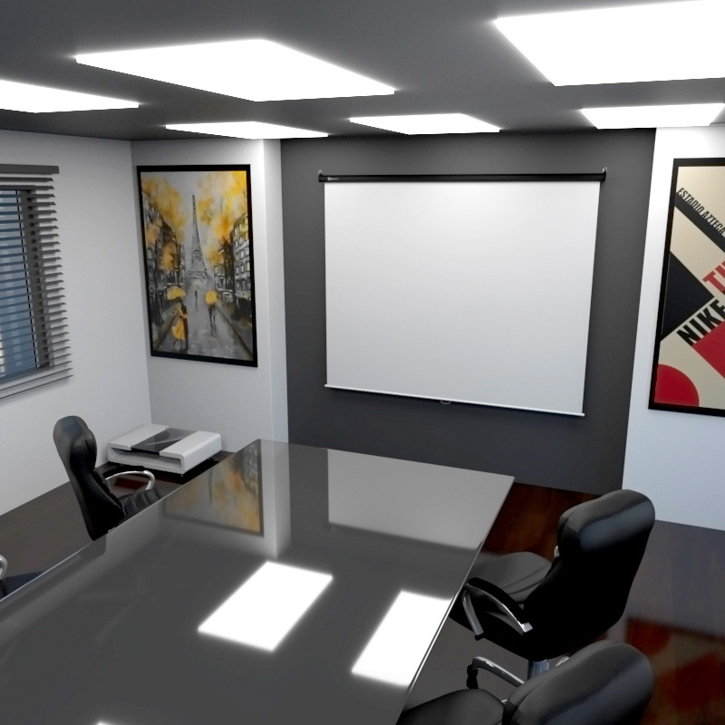 Klip Xtreme KPS-302 - Pantalla de proyección - instalable en el techo, instalable en pared - 86" (218 cm) - 4:3 - Matte White - blanco