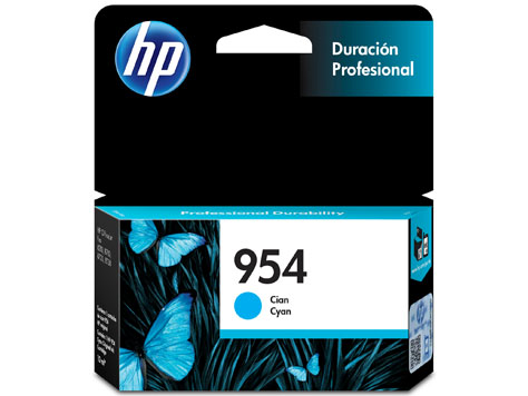 Cartucho de tinta HP 954 Cian Original (L0S50AL) Para HP Deskjet 7740, 7720, 8710, 8720, 8730, 8210