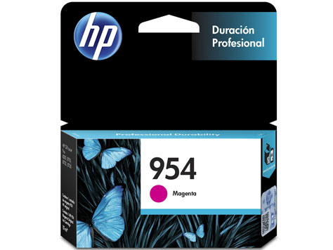 Cartucho de tinta HP 954 Magenta Original (L0S53AL) Para HP Deskjet 7740, 7720, 8710, 8720, 8730, 8210