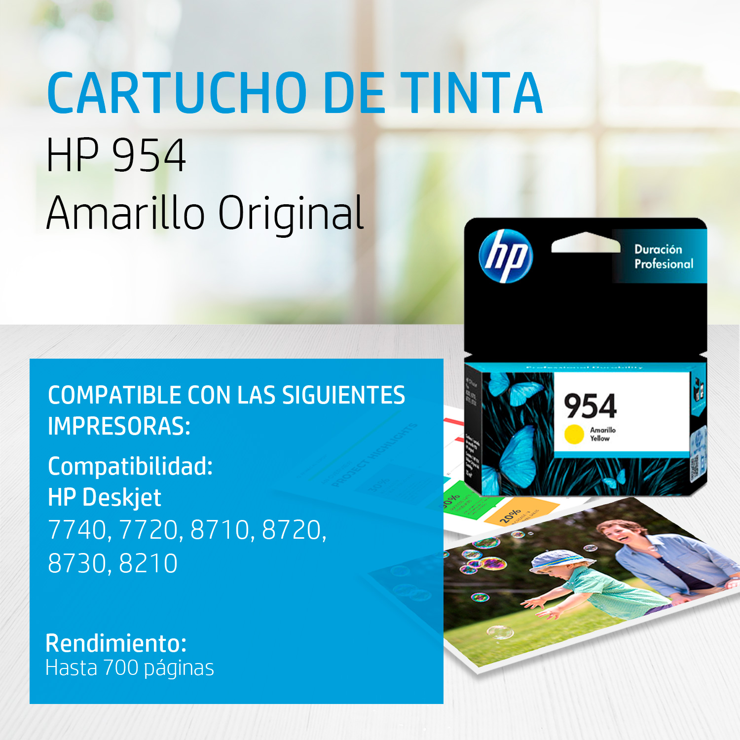 HP - Ink cartridge - Yellow - Model 954 700 pages