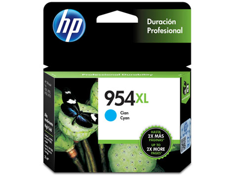Cartucho de tinta HP 954XL Cian Original (L0S62AL) Para HP Deskjet 7740, 7720, 8710, 8720, 8730, 8210