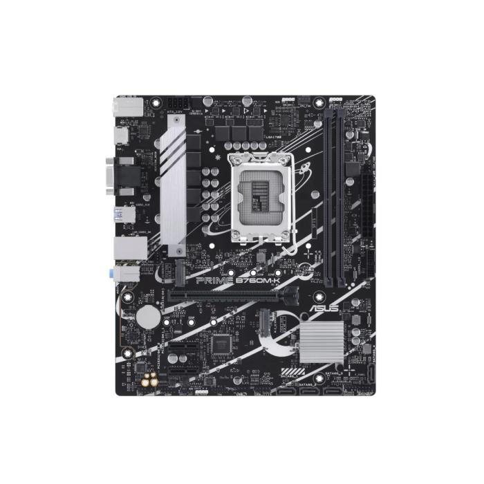 ASUS - PRIME B760M-K - Motherboard - Micro ATX - LGA1700 Socket - Intel B760 - para Core i7 / para Core i5 / para Core i3 / para Celeron / para Pentium