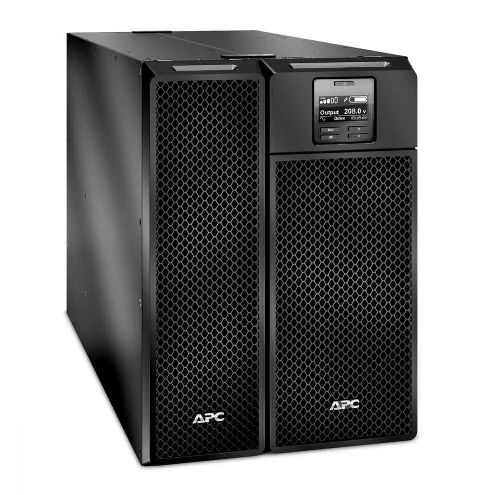 APC Smart-UPS SRT 6000VA - UPS - CA 208 V - 6000 vatios - 6000 VA - Ethernet 10/100, USB - conectores de salida: 16 - negro - con Transformador reductor de 208/240 V a 120 V
