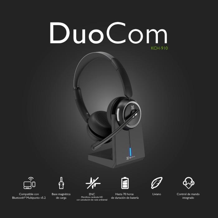 Klip Xtreme - Headset - Para Conference / Para Home audio - Wireless - KCH-910