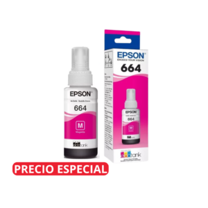 Epson T664 - Magenta - original - cartucho de tinta - para Epson L380, L386, L395, L495; EcoTank ET-2600, 2650, L1455, L396, L606, L656
