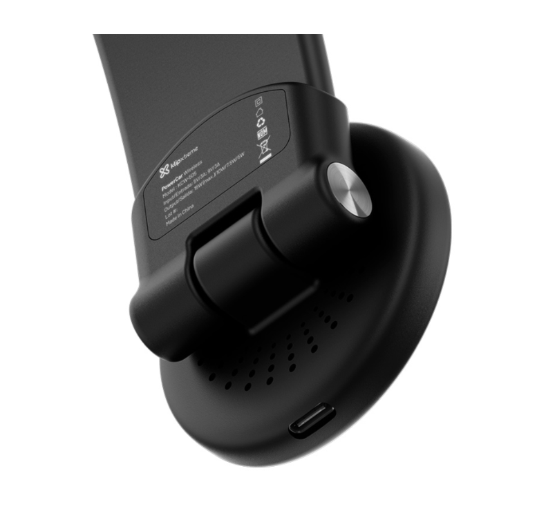Klip Xtreme - Car wireless charging holder - 15 Watt - 24 pin USB-C - Cellular phone / Wireless earbuds / Apple AirPods / Apple Watch - Wireless - Para Smartphones - Foldable Velcro