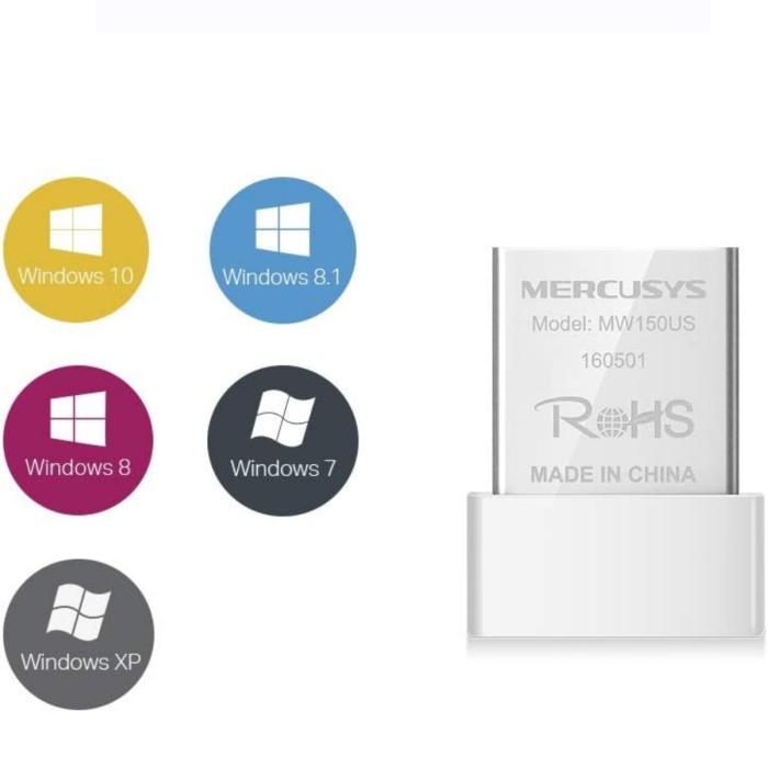 Mercusys MW150US - Adaptador de red - USB 2.0 - 802.11b/g/n