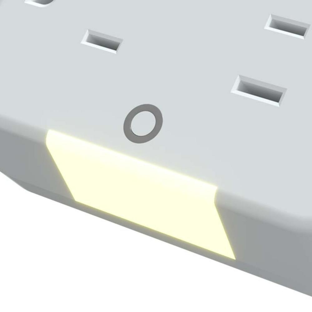 Forza FWT-331USBC - Protector contra sobretensiones (montaje en pared) - CA 125 V - 1875 vatios - conectores de salida: 3 - blanco