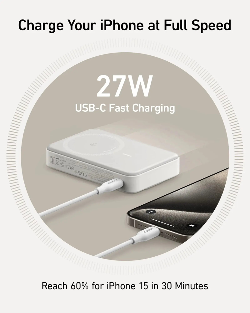 "Anker - Power bank - Lithium - For Universal - MagGo Power Bank (10K)"