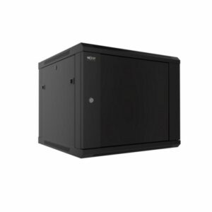 Nexxt Solutions Infrastructure - Wall mount enclosure - SPCC steel / Tempered glass - Black / RAL 9005 - 9U 600X600