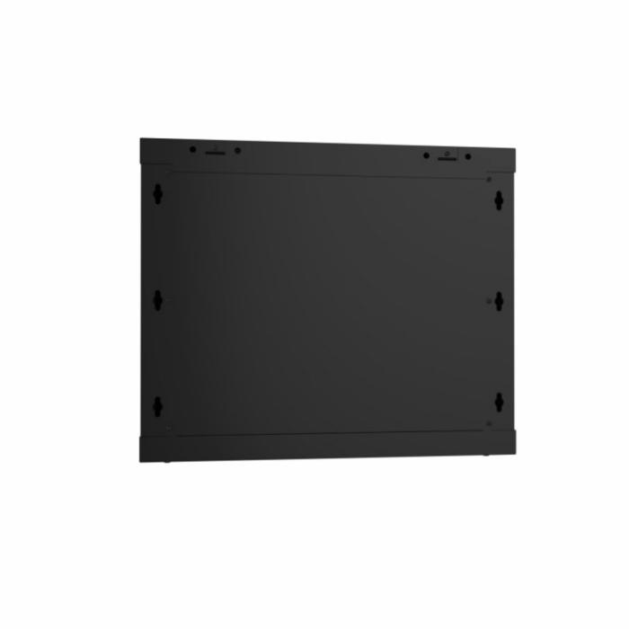 Nexxt Solutions Infrastructure - Wall mount enclosure - SPCC steel / Tempered glass - Black / RAL 9005 - 9U 600X600