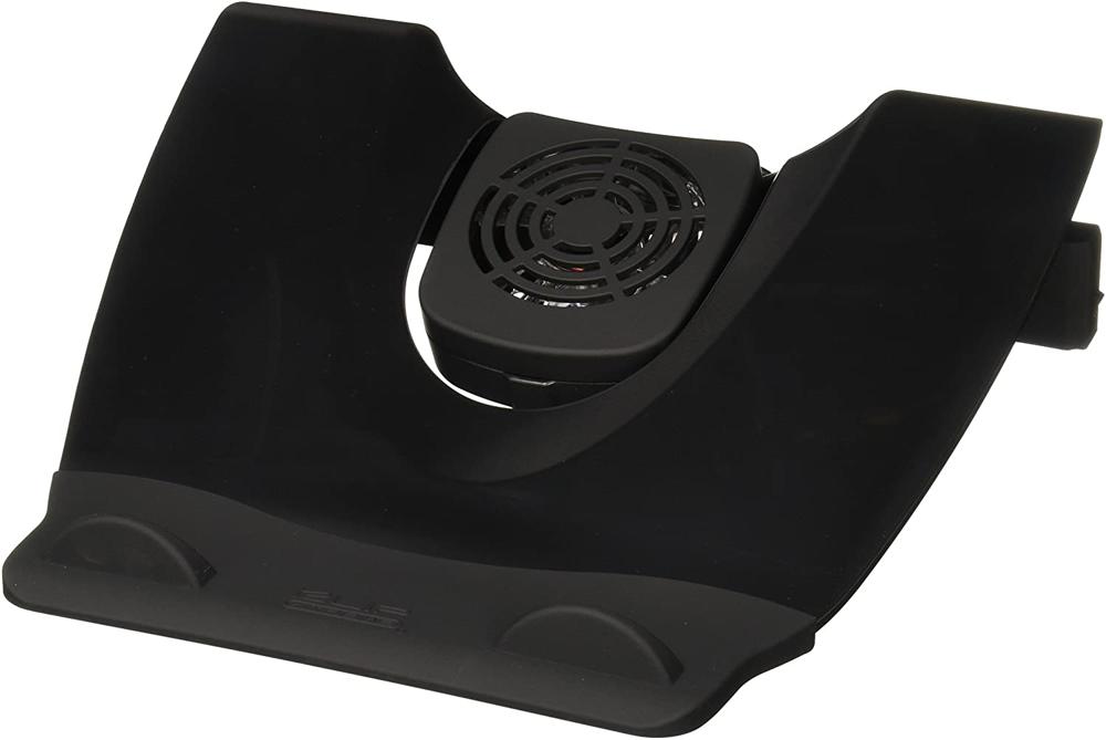 Klip Xtreme KNS-110B Notebook Stand / Cooling Station - Soporte para ordenador portátil - con concentrador USB de 4 puertos, ventilador de refrigeración - 17" - negro