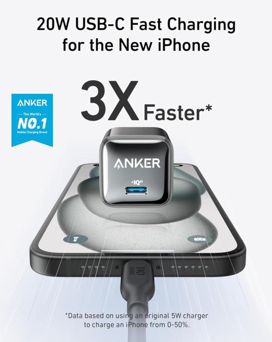 "Anker - Cable de carga/sincronización - Negro - A2699J11"