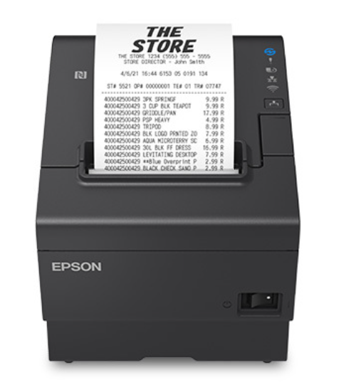 Epson OmniLink TM-T88VII - Impresora de recibos - línea térmica - Rollo (7,95 cm) - 180 ppp - hasta 500 mm/segundo - USB, LAN - cortador - negro