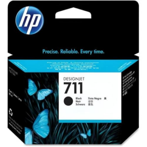 HP 711 - 80 ml - negro - original - cartucho de tinta - para DesignJet T100, T120, T120 ePrinter, T125, T130, T520, T520 ePrinter, T525, T530
