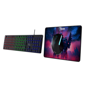 Xtech - Keyboard, mouse and mouse pad - Wired - Spanish - USB - Black - Gaming XTK-535S