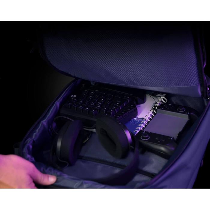 Primus Gaming - Notebook carrying backpack - 17" - 100% polyester - black and purple