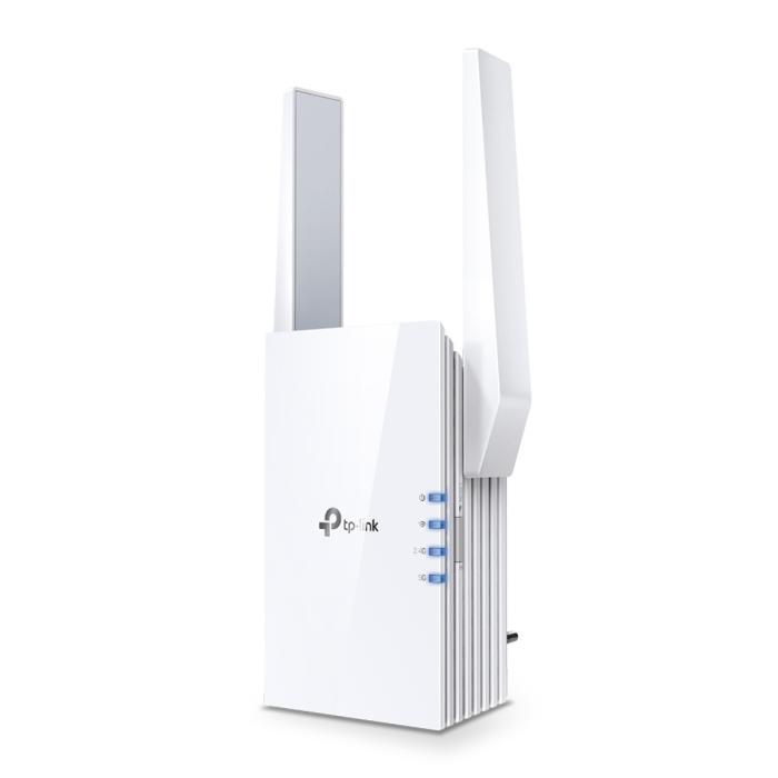 TP-Link RE505X - Extensor de Red Wi-Fi 6 AX1500 - 300 Mbps a 2.4GHz + 867Mbps a 5GHz-2 × antenas externas - 1 × puerto de 10/100 Mbps - enchufado a la pared