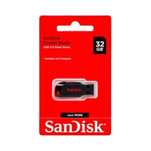 SanDisk Cruzer Blade - Unidad flash USB - 32 GB - USB 2.0 - rojo, negro elegante