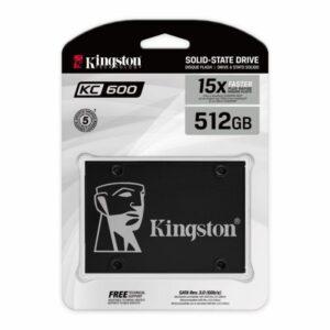 Kingston KC600 - SSD - cifrado - 512 GB - interno - 2.5" - SATA 6Gb/s - AES de 256 bits - TCG Opal Encryption, Self-Encrypting Drive (SED)