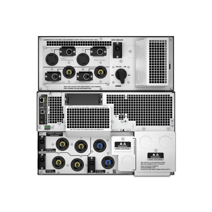 APC Smart-UPS SRT 10000VA RM - UPS (montaje en bastidor) - CA 208 V - 10 kW - 10000 VA - Ethernet 10/100, USB - conectores de salida: 10 - 10U - 19" - negro - con Transformador reductor de 208/240 V a 120 V 10 kVA - para P/N: AR4018SPX432, AR4024SP, AR4024SPX429, AR4024SPX431, AR4024SPX432, NBWL0356A