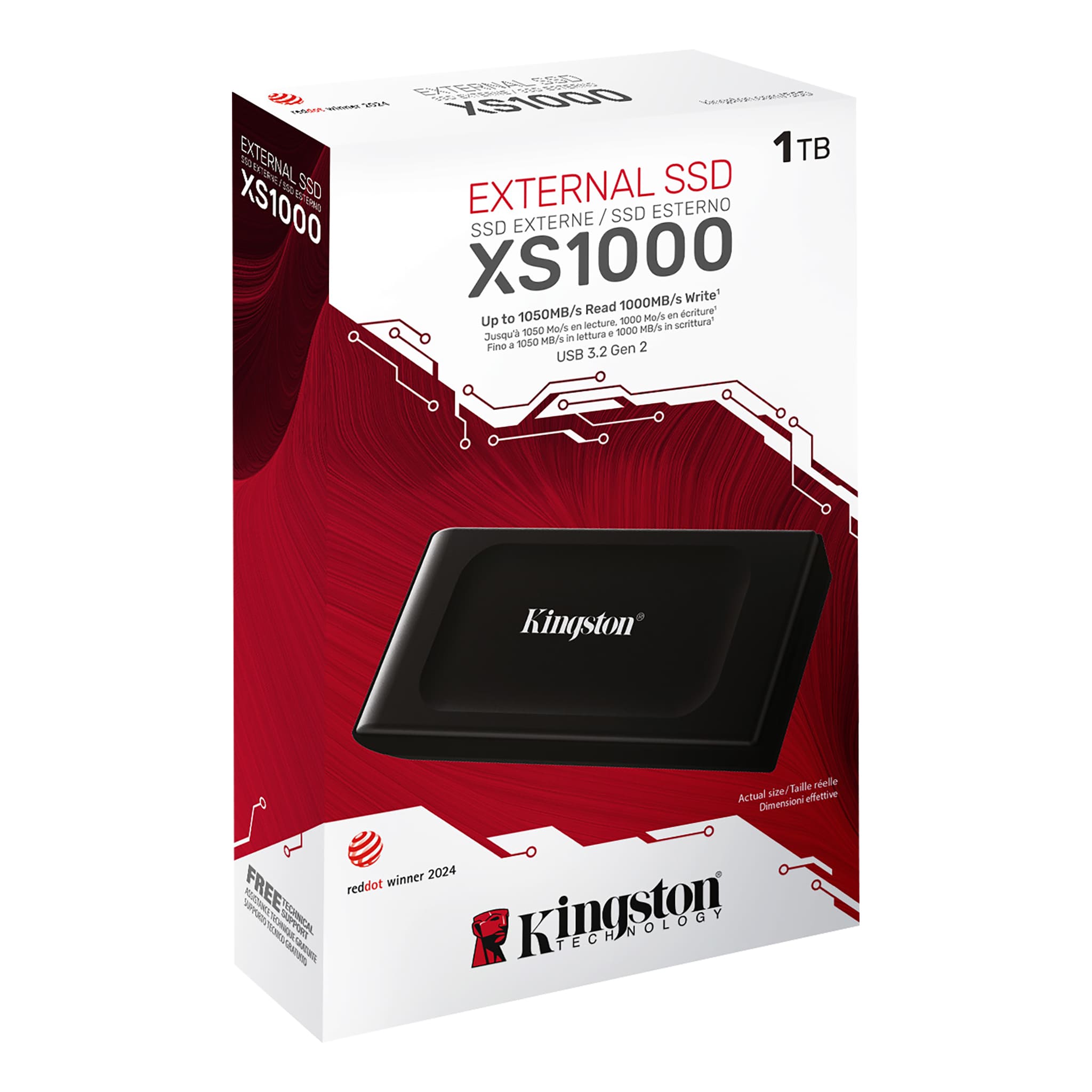 Kingston - External hard drive - 1 TB - Solid state drive