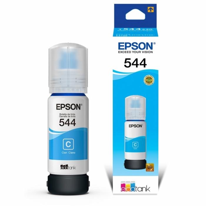 Epson 544 - 65 ml - cián - original - recarga de tinta - para EcoTank L1110, L1210, L3110, L3150, L3210, L3250, L3260, L5290