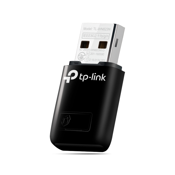 TP-Link TL-WN823N - Adaptador de red - 802.11b/g/n - Velocidad 300 Mbps a 2.4 GHz-USB 2.0-Botón WPS