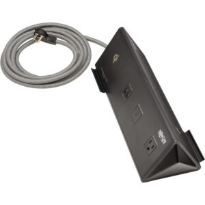 Estación de carga USB Safe-IT de 6 puertos de Tripp Lite: 2 USB-C de 60 W, 4 USB-A, 2 5-15R, carga inalámbrica, 1000 julios, cable de 3 m (10 pies), protección antimicrobiana - TLM210CAM