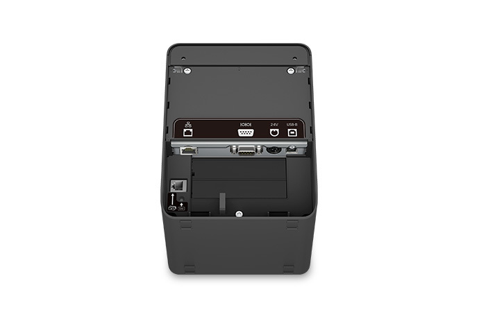 Epson OmniLink TM-L100 - Impresora de recibos - línea térmica - rollo 8 cm - 203 x 203 ppp - hasta 170 mm/segundo - serial, USB, LAN - cortador - negro Epson